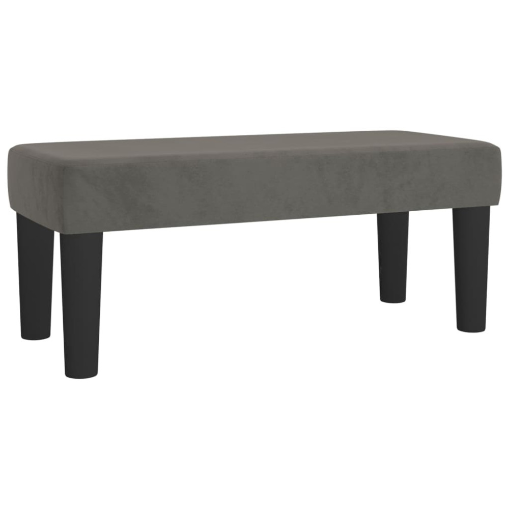 Produktbild för Ramsäng med madrass mörkgrå 90x190 cm sammet