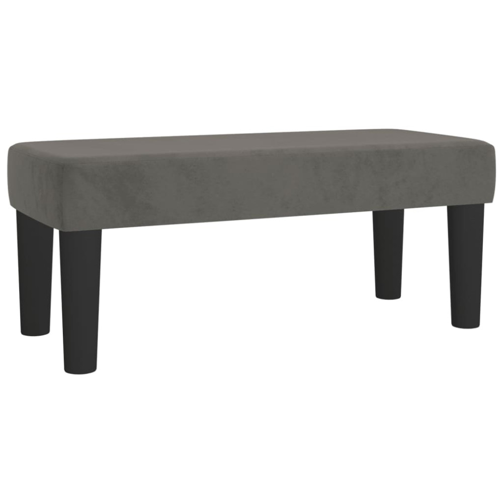 Produktbild för Ramsäng med madrass mörkgrå 80x200 cm sammet