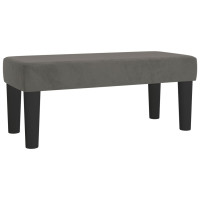 Produktbild för Ramsäng med madrass mörkgrå 80x200 cm sammet