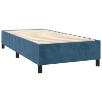 Produktbild för Ramsäng med madrass mörkblå 80x200 cm sammet