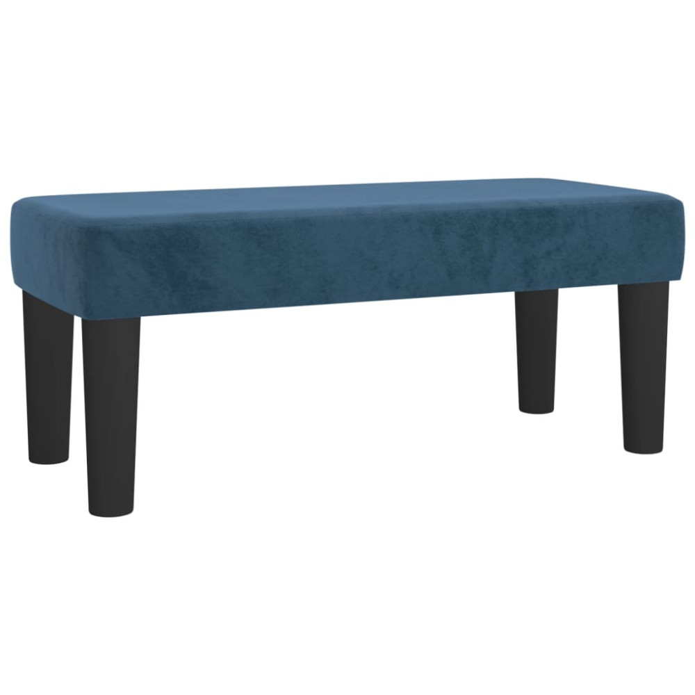 Produktbild för Ramsäng med madrass mörkblå 80x200 cm sammet