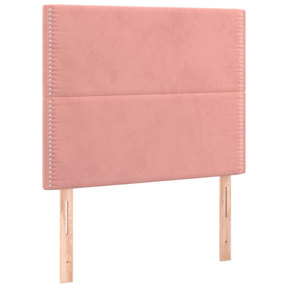 Produktbild för Ramsäng med madrass rosa 80x200 cm sammet