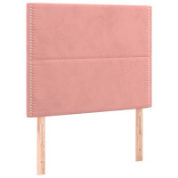 Produktbild för Ramsäng med madrass rosa 80x200 cm sammet