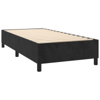 Produktbild för Ramsäng med madrass svart 100x200 cm sammet