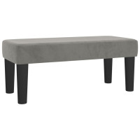 Produktbild för Ramsäng med madrass ljusgrå 120x200 cm sammet