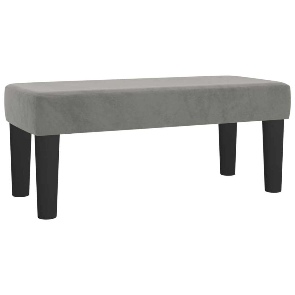 Produktbild för Ramsäng med madrass ljusgrå 80x200 cm sammet