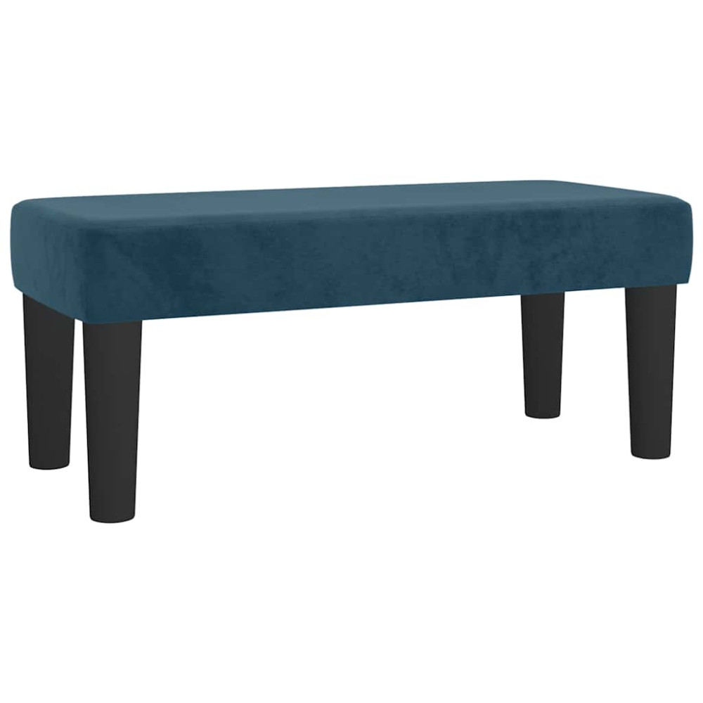 Produktbild för Ramsäng med madrass mörkblå 80x200 cm sammet