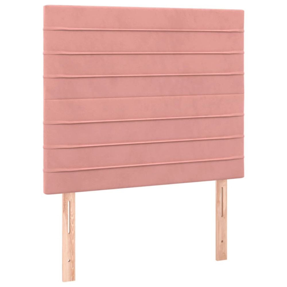 Produktbild för Ramsäng med madrass rosa 80x200 cm sammet