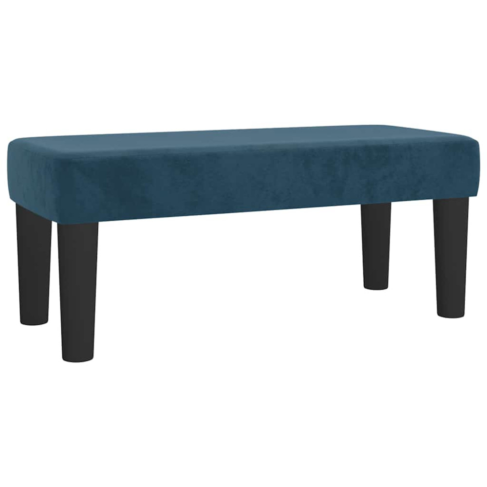 Produktbild för Ramsäng med madrass mörkblå 100x200 cm sammet