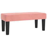 Produktbild för Ramsäng med madrass rosa 100x200 cm sammet