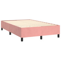 Produktbild för Ramsäng med madrass rosa 120x200 cm sammet