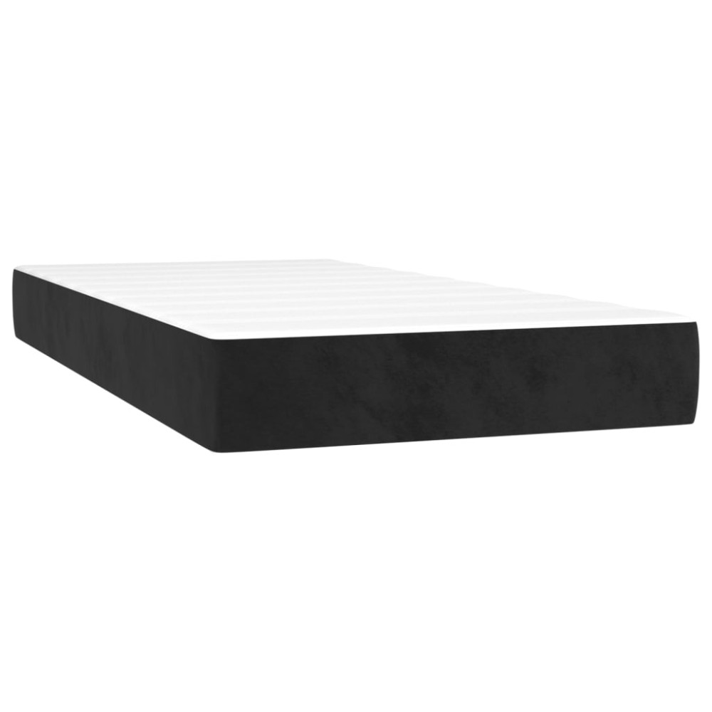 Produktbild för Ramsäng med madrass svart 80x200 cm sammet