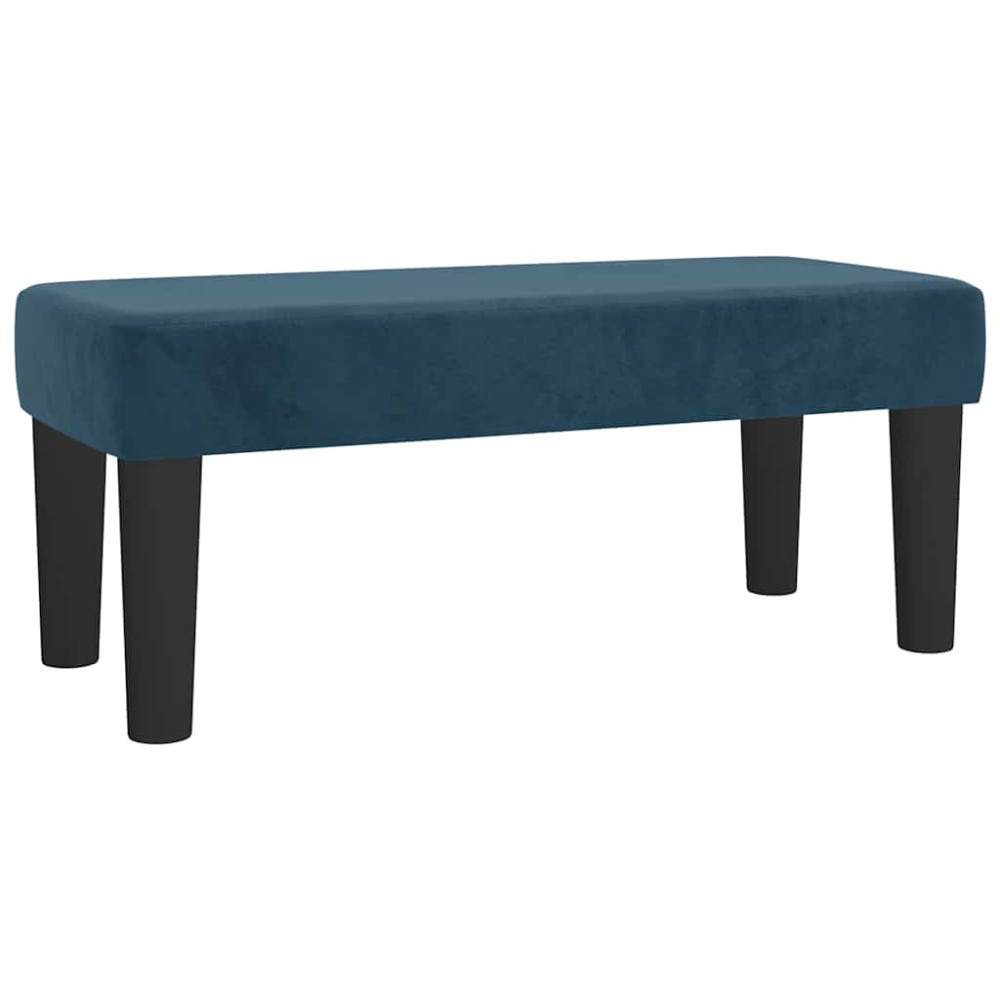 Produktbild för Ramsäng med madrass mörkblå 80x200 cm sammet