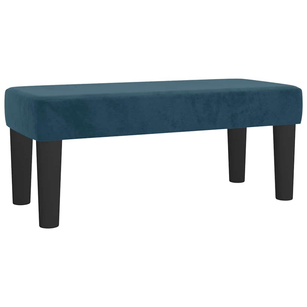 Produktbild för Ramsäng med madrass mörkblå 90x190 cm sammet