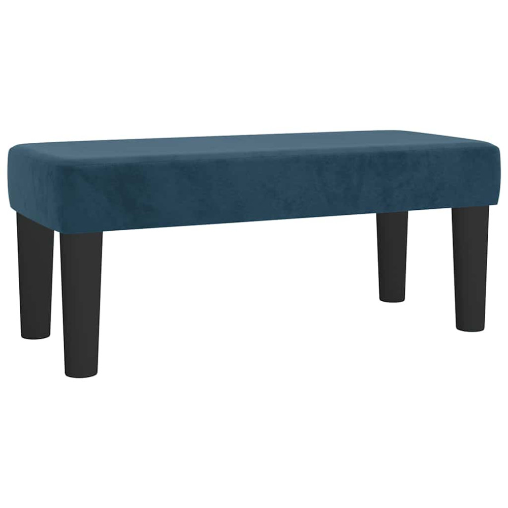 Produktbild för Ramsäng med madrass mörkblå 90x200 cm sammet