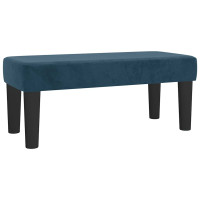 Produktbild för Ramsäng med madrass mörkblå 90x200 cm sammet
