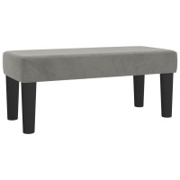 Produktbild för Ramsäng med madrass ljusgrå 80x200 cm sammet
