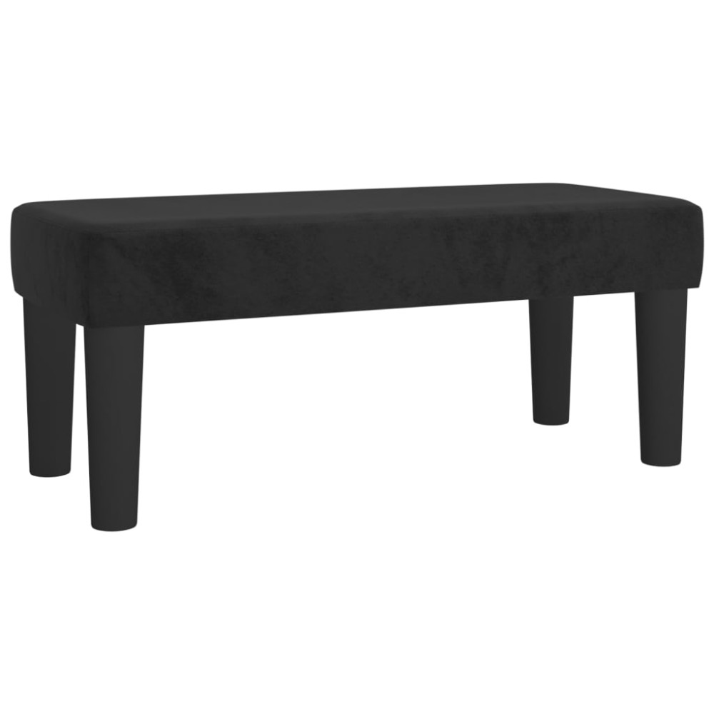 Produktbild för Ramsäng med madrass svart 80x200 cm sammet
