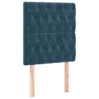Produktbild för Ramsäng med madrass mörkblå 80x200 cm sammet