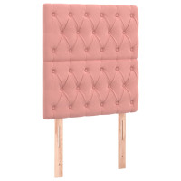 Produktbild för Ramsäng med madrass rosa 80x200 cm sammet
