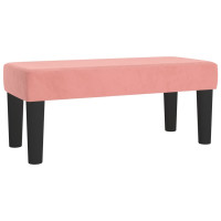 Produktbild för Ramsäng med madrass rosa 90x200 cm sammet