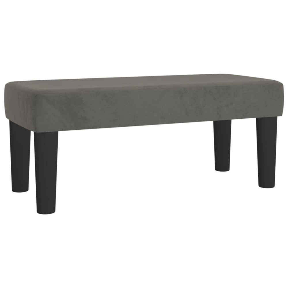 Produktbild för Ramsäng med madrass mörkgrå 120x200 cm sammet