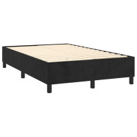 Produktbild för Ramsäng med madrass svart 120x200 cm sammet