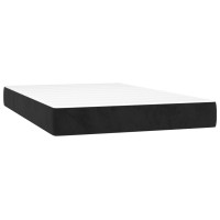 Produktbild för Ramsäng med madrass svart 120x200 cm sammet