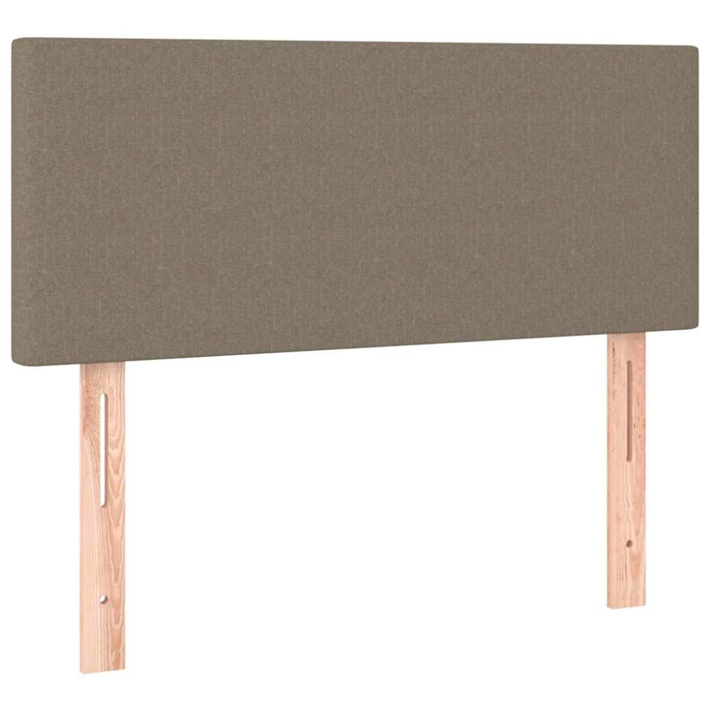 Produktbild för Ramsäng med madrass taupe 80x200 cm tyg
