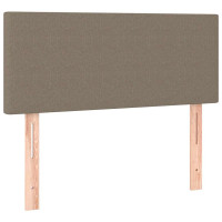 Produktbild för Ramsäng med madrass taupe 80x200 cm tyg