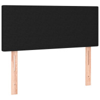 Produktbild för Ramsäng med madrass svart 100x200 cm tyg