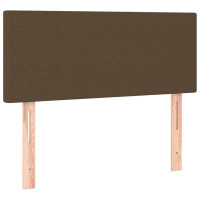 Produktbild för Ramsäng med madrass mörkbrun 100x200 cm tyg