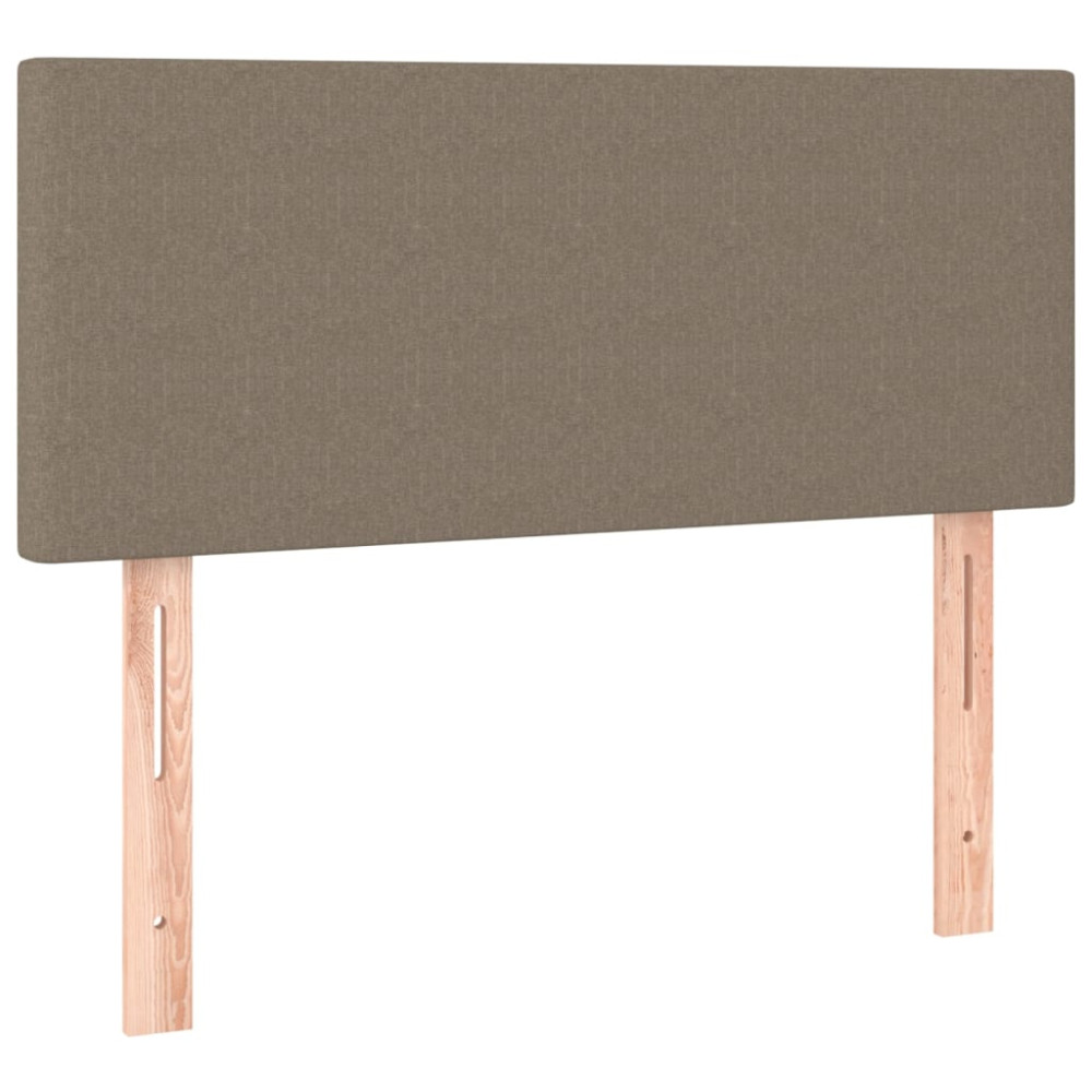 Produktbild för Ramsäng med madrass taupe 100x200 cm tyg