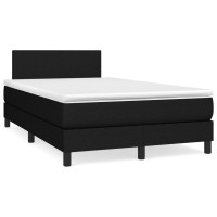 Produktbild för Ramsäng med madrass svart 120x200 cm tyg