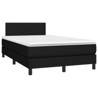 Produktbild för Ramsäng med madrass svart 120x200 cm tyg