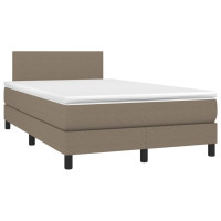 Produktbild för Ramsäng med madrass taupe 120x200 cm tyg