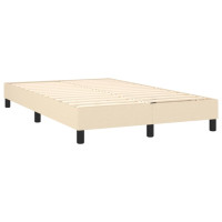 Produktbild för Ramsäng med madrass gräddvit 120x200 cm tyg
