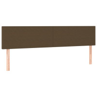 Produktbild för Ramsäng med madrass mörkbrun 160x200 cm tyg