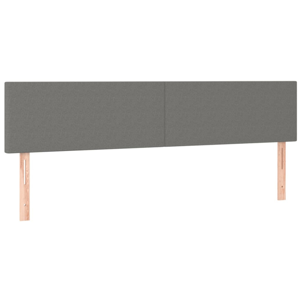 Produktbild för Ramsäng med madrass mörkgrå 200x200 cm tyg