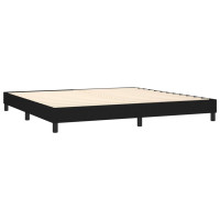Produktbild för Ramsäng med madrass svart 200x200 cm tyg