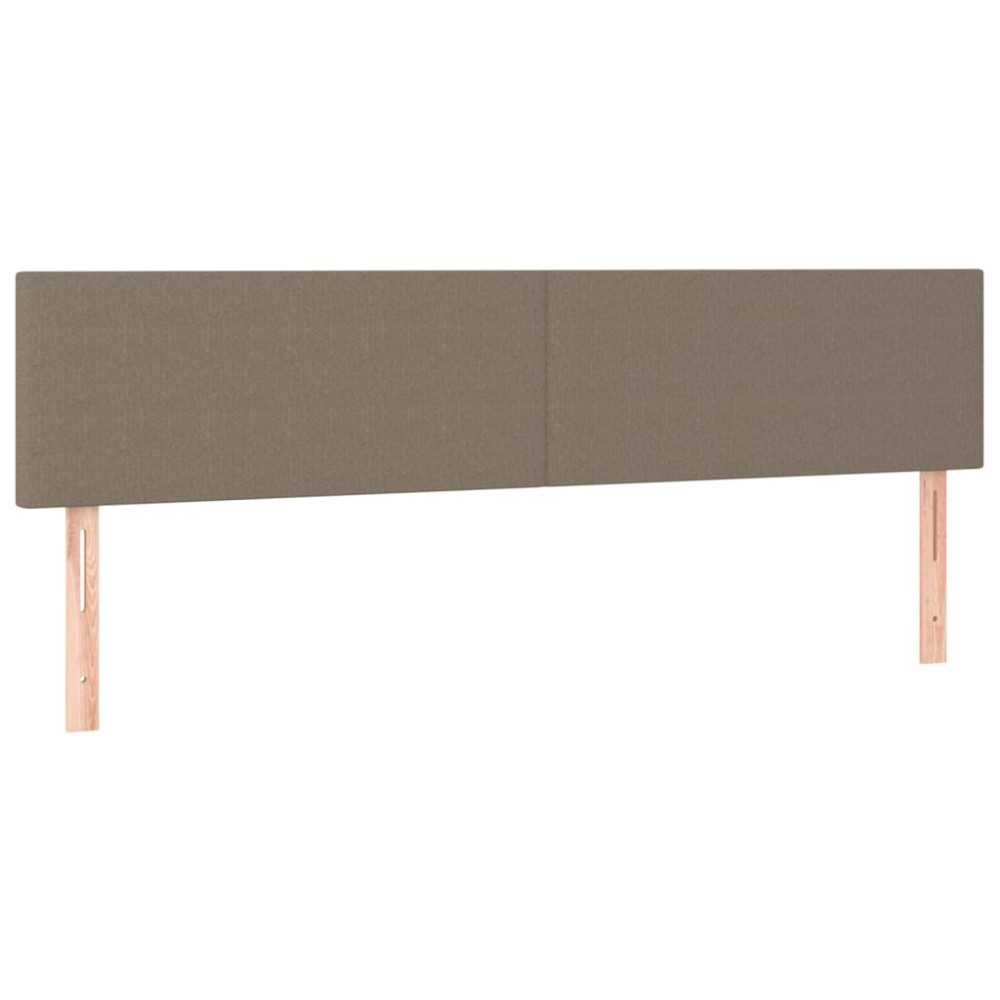 Produktbild för Ramsäng med madrass taupe 200x200 cm tyg