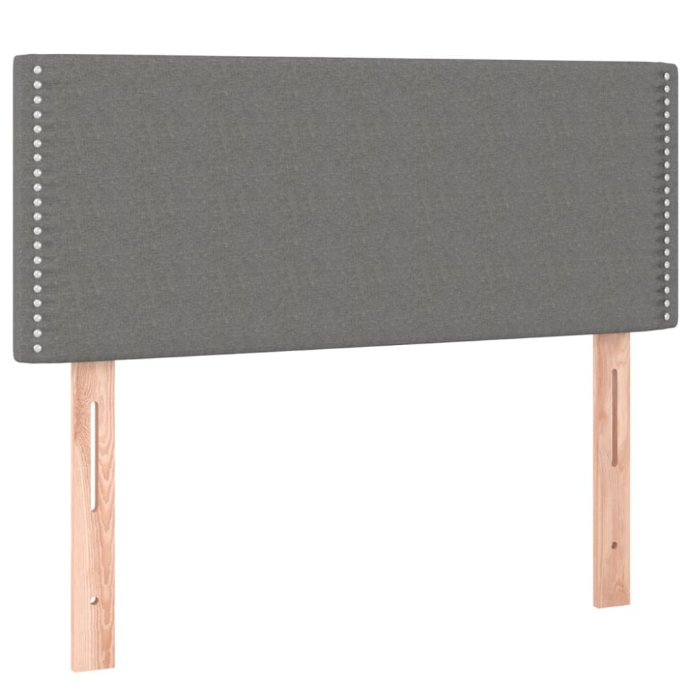 Produktbild för Ramsäng med madrass mörkgrå 80x200 cm tyg
