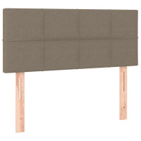 Produktbild för Ramsäng med madrass taupe 100x200 cm tyg
