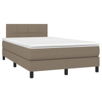 Produktbild för Ramsäng med madrass taupe 120x200 cm tyg