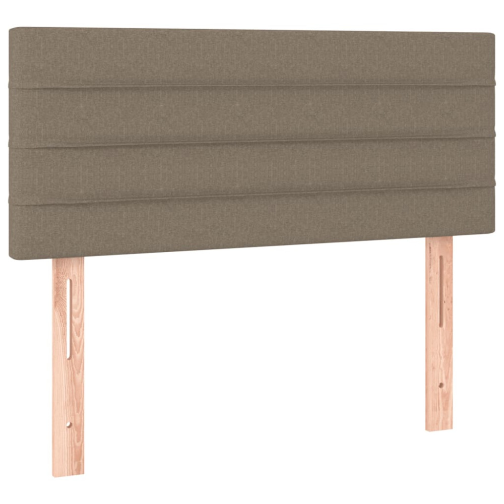 Produktbild för Ramsäng med madrass taupe 80x200 cm tyg