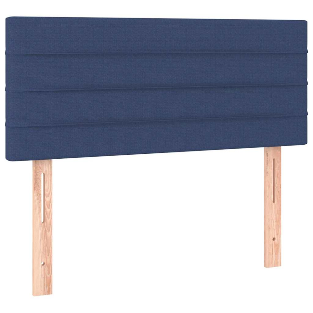 Produktbild för Ramsäng med madrass blå 80x200 cm tyg