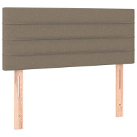 Produktbild för Ramsäng med madrass taupe 100x200 cm tyg