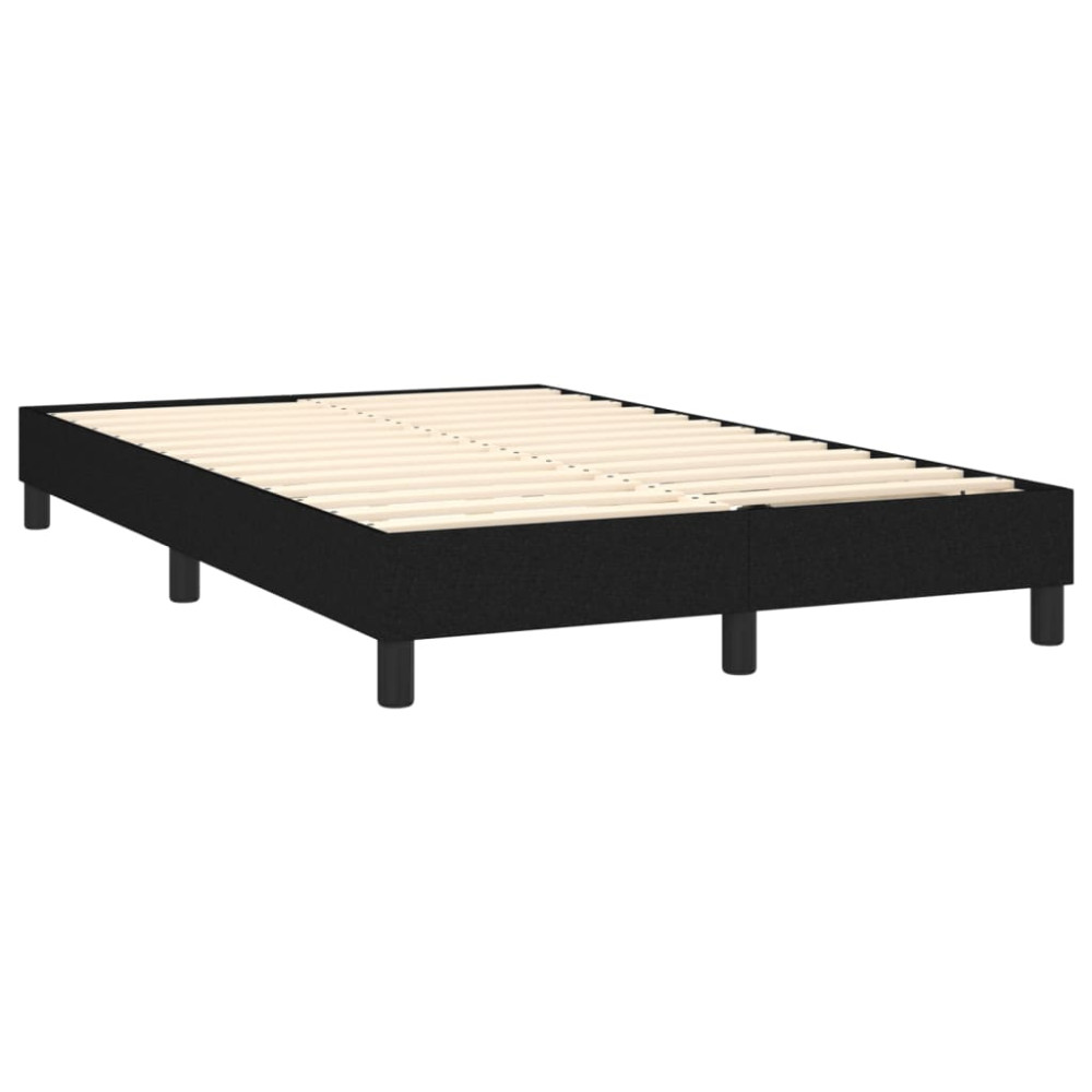 Produktbild för Ramsäng med madrass svart 120x200 cm tyg