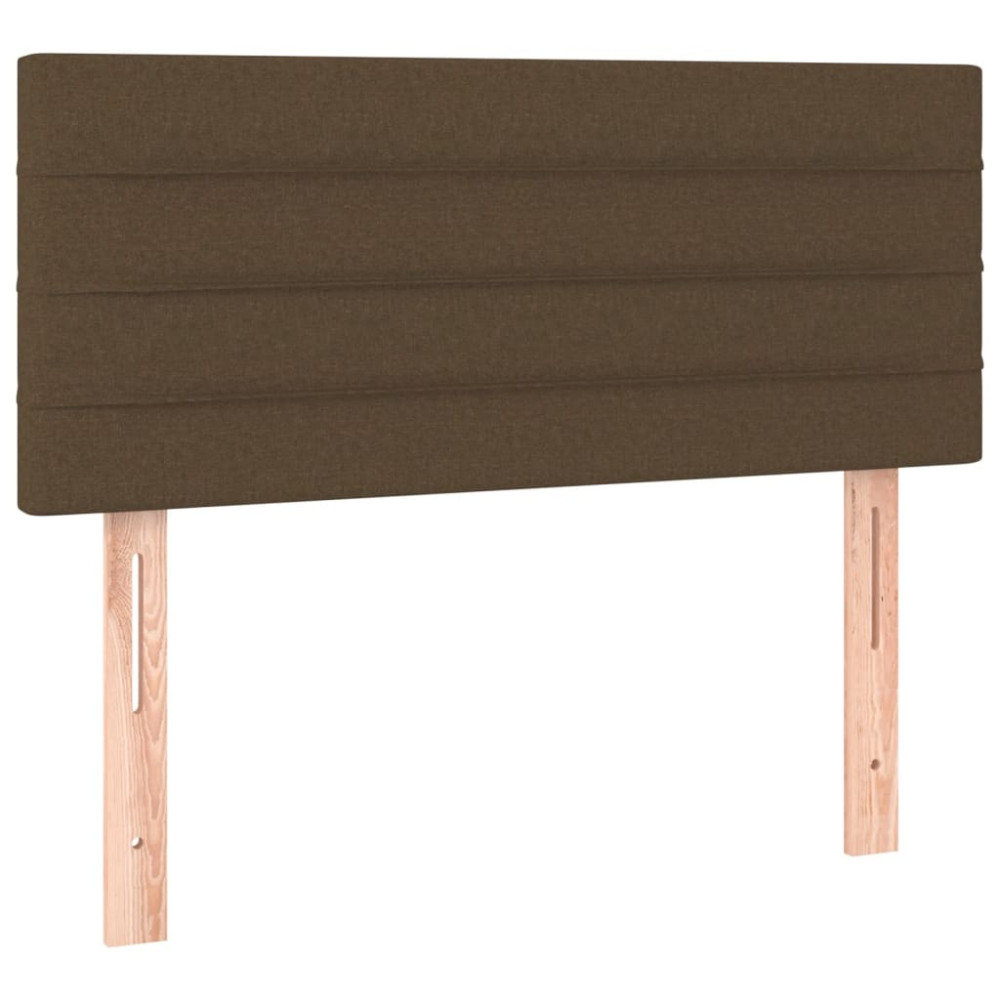 Produktbild för Ramsäng med madrass mörkbrun 120x200 cm tyg