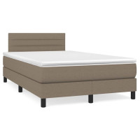 Produktbild för Ramsäng med madrass taupe 120x200 cm tyg